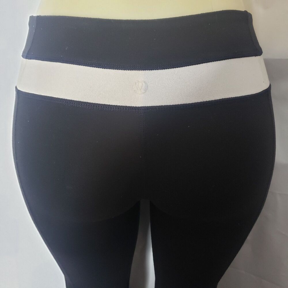 LULULEMON Groove Pant Boot Cut Black and White Flare Leggings Womens Size 4 - Picture 6 of 10